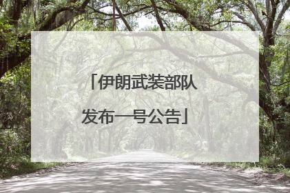 伊朗武装部队发布一号公告