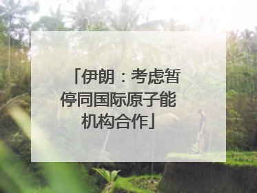 伊朗：考虑暂停同国际原子能机构合作