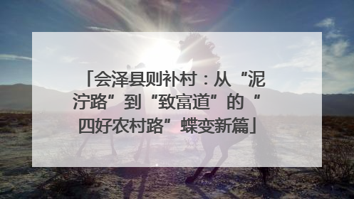 会泽县则补村：从“泥泞路”到“致富道”的“四好农村路”蝶变新篇