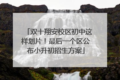 双十翔安校区初中这样划片！最后一个区公布小升初招生方案