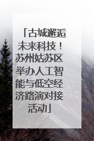 古城邂逅未来科技！苏州姑苏区举办人工智能与低空经济路演对接活动