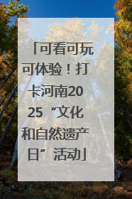 可看可玩可体验！打卡河南2025“文化和自然遗产日”活动