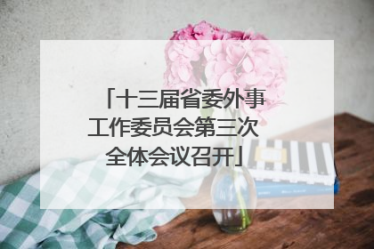 十三届省委外事工作委员会第三次全体会议召开