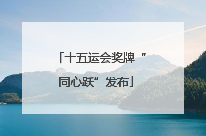 十五运会奖牌“同心跃”发布