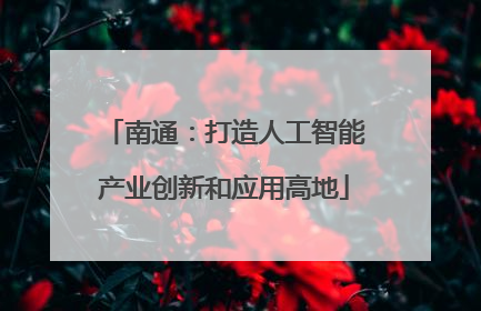 南通：打造人工智能产业创新和应用高地