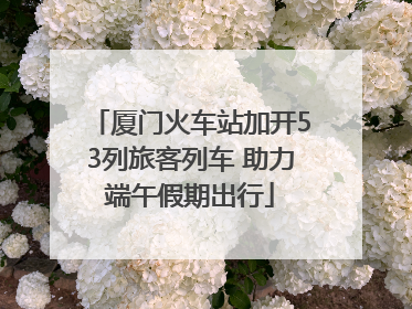 厦门火车站加开53列旅客列车 助力端午假期出行