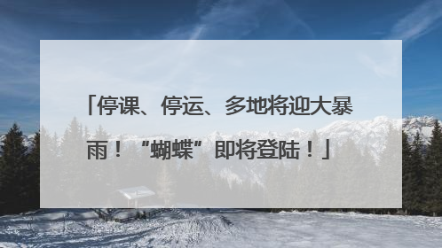 停课、停运、多地将迎大暴雨！“蝴蝶”即将登陆！