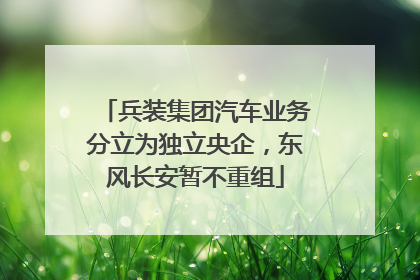 兵装集团汽车业务分立为独立央企，东风长安暂不重组