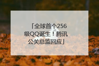 全球首个256级QQ诞生！腾讯公关总监回应