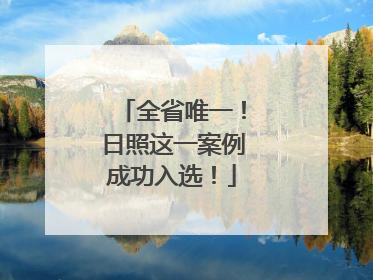 全省唯一！日照这一案例成功入选！