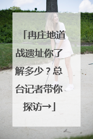 冉庄地道战遗址你了解多少？总台记者带你探访→