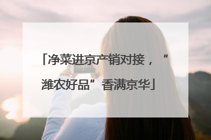 净菜进京产销对接，“潍农好品”香满京华