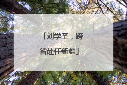 刘学圣，跨省赴任新疆