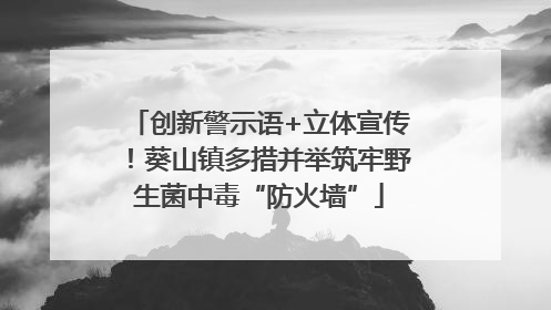 创新警示语+立体宣传！葵山镇多措并举筑牢野生菌中毒“防火墙”