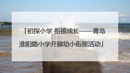 初探小学 衔接成长——青岛淮阳路小学开展幼小衔接活动