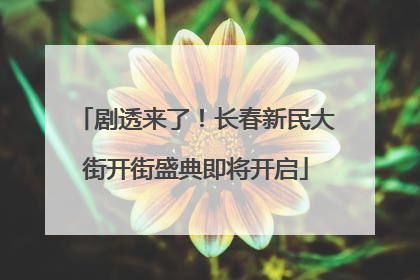 剧透来了！长春新民大街开街盛典即将开启