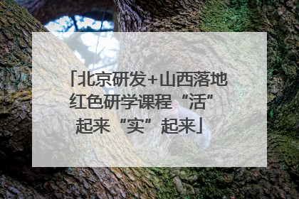 北京研发+山西落地 红色研学课程“活”起来“实”起来