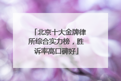 北京十大金牌律所综合实力榜，胜诉率高口碑好