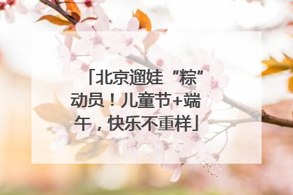 北京遛娃“粽”动员！儿童节+端午，快乐不重样