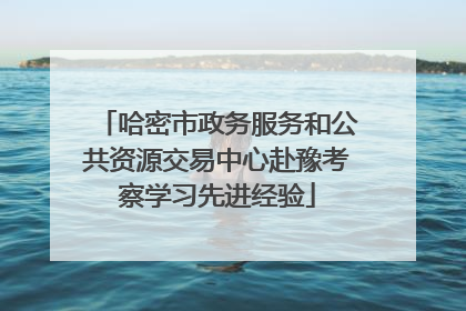 哈密市政务服务和公共资源交易中心赴豫考察学习先进经验