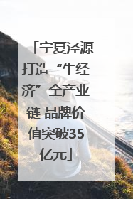 宁夏泾源打造“牛经济”全产业链 品牌价值突破35亿元