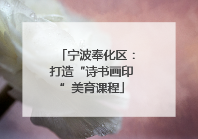 宁波奉化区：打造“诗书画印”美育课程
