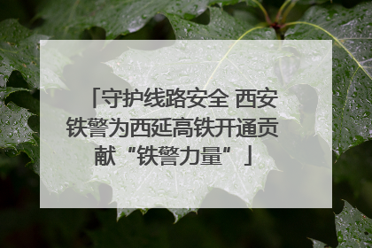 守护线路安全 西安铁警为西延高铁开通贡献“铁警力量”