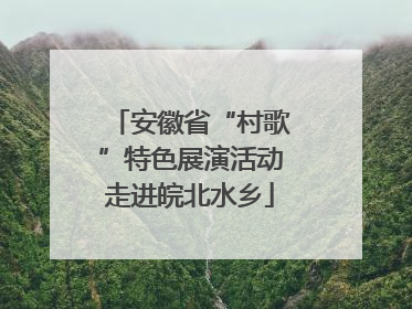 安徽省“村歌”特色展演活动走进皖北水乡