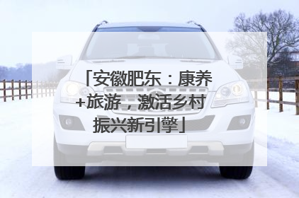 安徽肥东：康养+旅游，激活乡村振兴新引擎