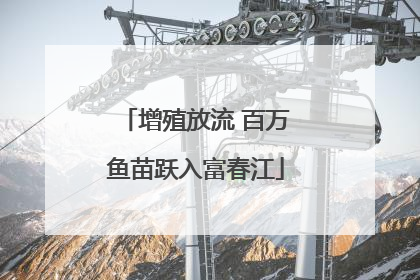 增殖放流 百万鱼苗跃入富春江