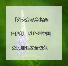 外交部紧急提醒：在伊朗、以色列中国公民加强安全防范