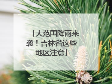 大范围降雨来袭！吉林省这些地区注意