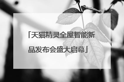 天猫精灵全屋智能新品发布会盛大启幕