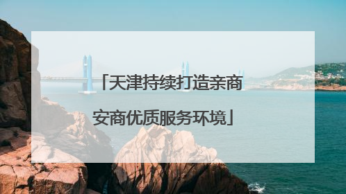 天津持续打造亲商安商优质服务环境