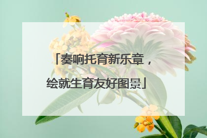 奏响托育新乐章，绘就生育友好图景