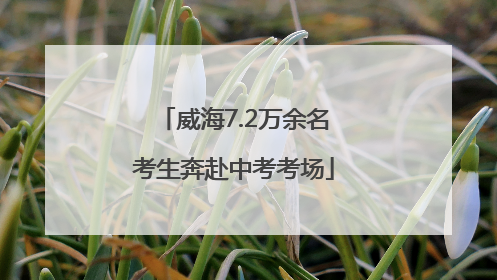 威海7.2万余名考生奔赴中考考场