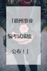 德州事业编考试成绩公布！