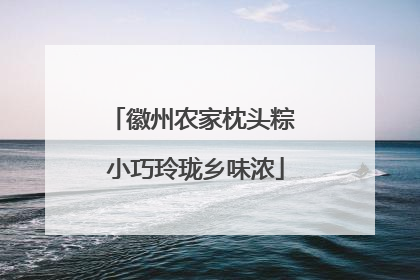 徽州农家枕头粽 小巧玲珑乡味浓