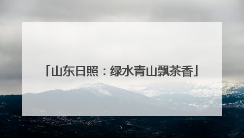 山东日照：绿水青山飘茶香