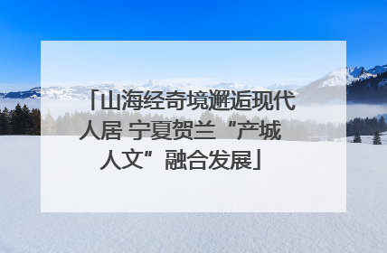 山海经奇境邂逅现代人居 宁夏贺兰“产城人文”融合发展