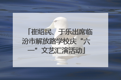 崔绍民、于乐出席临汾市解放路学校庆“六一”文艺汇演活动