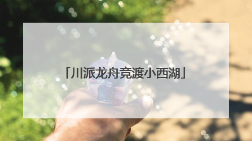 川派龙舟竞渡小西湖
