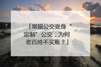 常规公交变身“定制”公交，为何老百姓不买账？