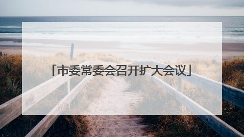 市委常委会召开扩大会议