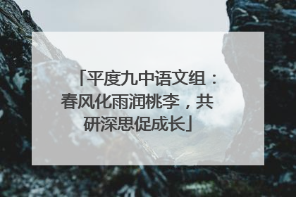 平度九中语文组：春风化雨润桃李，共研深思促成长