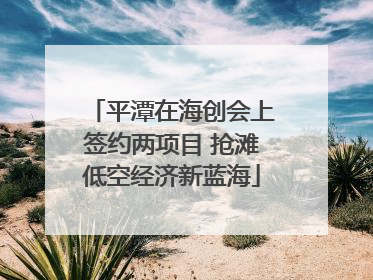 平潭在海创会上签约两项目 抢滩低空经济新蓝海