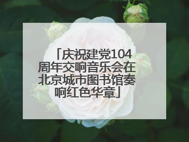 庆祝建党104周年交响音乐会在北京城市图书馆奏响红色华章