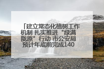 建立常态化植树工作机制 扎实推进“绿满陇原”行动 市公安局预计年底前完成1402亩绿化任务