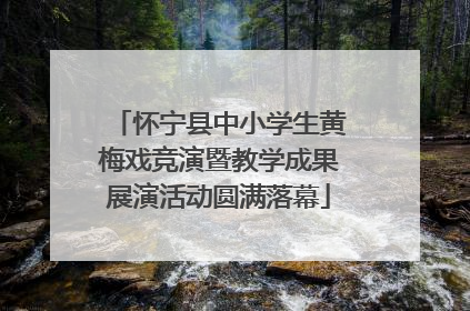 怀宁县中小学生黄梅戏竞演暨教学成果展演活动圆满落幕