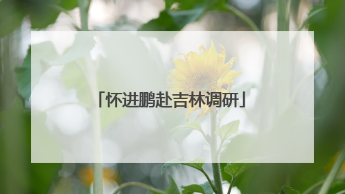 怀进鹏赴吉林调研
